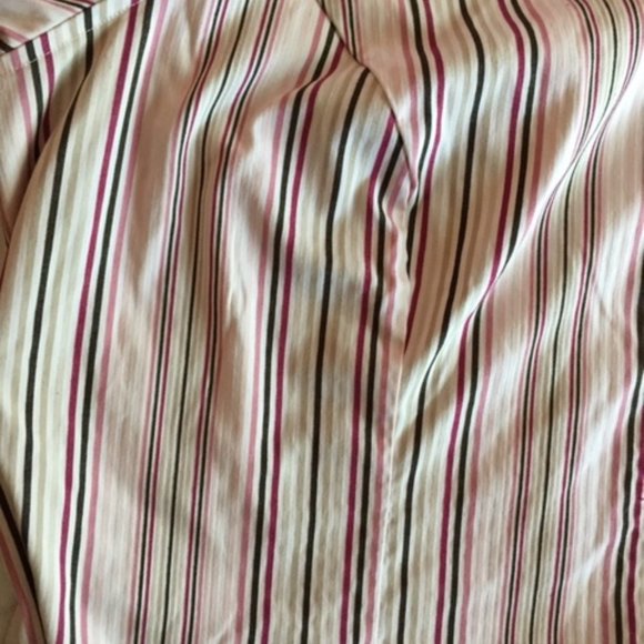 Lane Bryant, Blouse, pinks, white stripes, 22/224 - Picture 5 of 6
